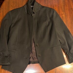 Express Black Blazer with Button Detail, 3/4 sleeves